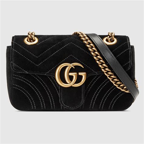 gucci marmont velvet mini bag review